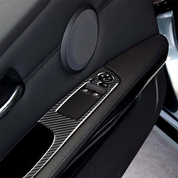 2 PCS Carbon Fiber Car Left Driving Lifting Panel Decorative Sticker for BMW E92 2005-2012, Diameter: 40.4cm