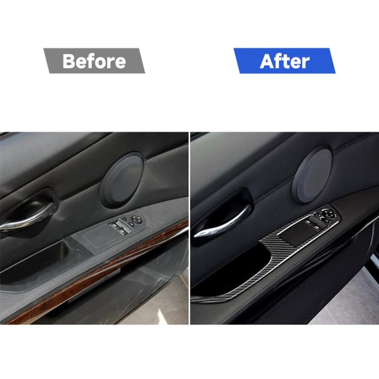 2 PCS Carbon Fiber Car Left Driving Lifting Panel Decorative Sticker for BMW E92 2005-2012, Diameter: 40.4cm, Diameter: 40.4cm