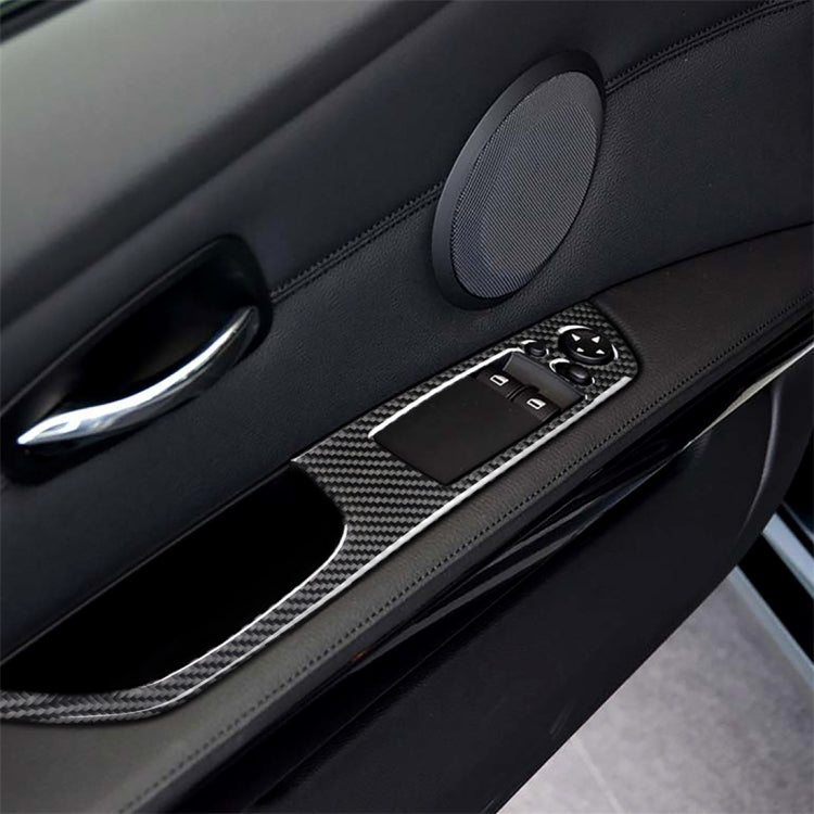 2 PCS Carbon Fiber Car Left Driving Lifting Panel Decorative Sticker for BMW E92 2005-2012, Diameter: 40.4cm, Diameter: 40.4cm