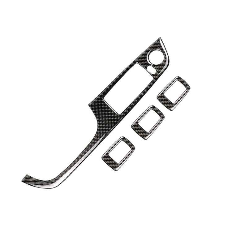 4 PCS Carbon Fiber Car Left Driving Lifting Panel Decorative Sticker without Folding for BMW E90 / 320i / 325i, Diameter: 37.8cm