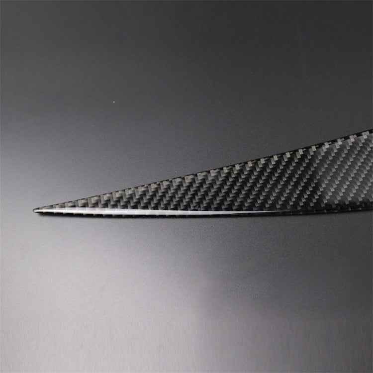 1 Pairs Carbon Fiber Car Lamp Eyebrow Decorative Sticker for BMW E90 / 318i / 320i / 325i 2005-2008, Drop Glue Version