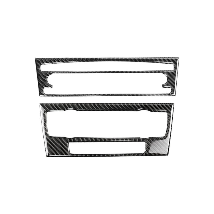 Carbon Fiber Car Central Control CD Panel Decorative Sticker for BMW E90 / E92 2005-2012, Non Navigation with Hole, CD Panel(Non Navigation with Hole)