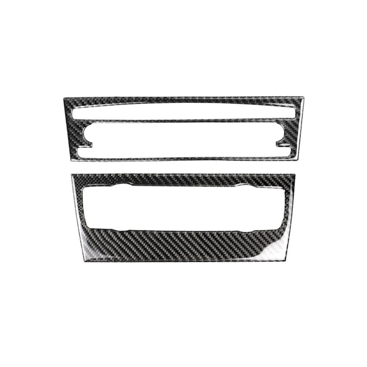 Carbon Fiber Car Central Control CD Panel Decorative Sticker for BMW E90 / E92 2005-2012, Non Navigation without Hole, CD Panel(Non Navigation without Hole)