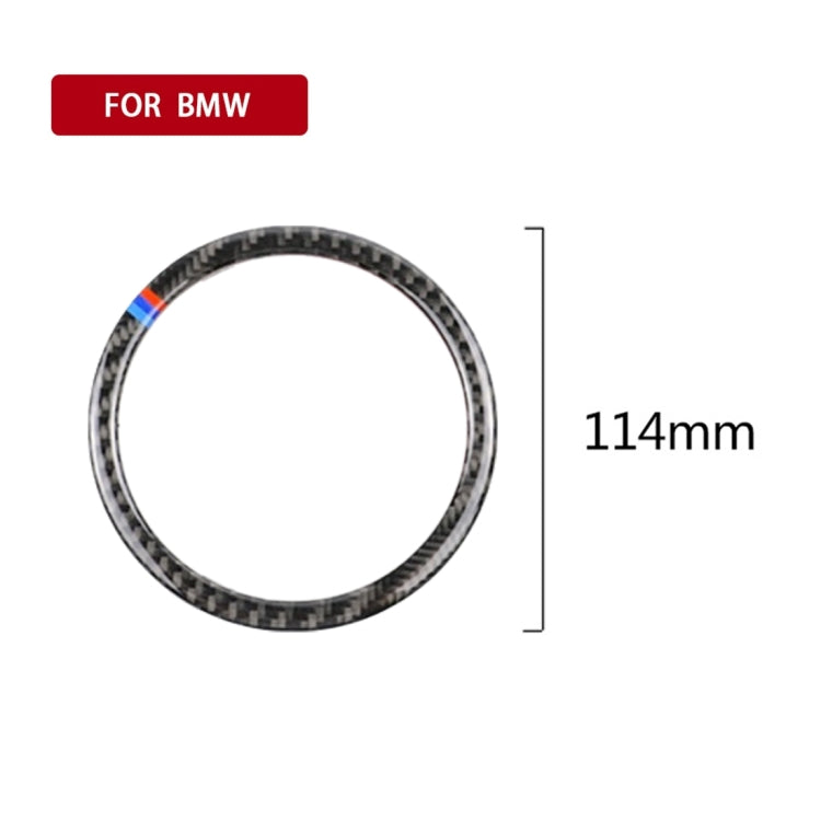 4 PCS Carbon Fiber Car Horn Ring Decorative Sticker for BMW F30 2013-2018 / F34 2013-2017, Horn Ring(Three Color), Horn Ring