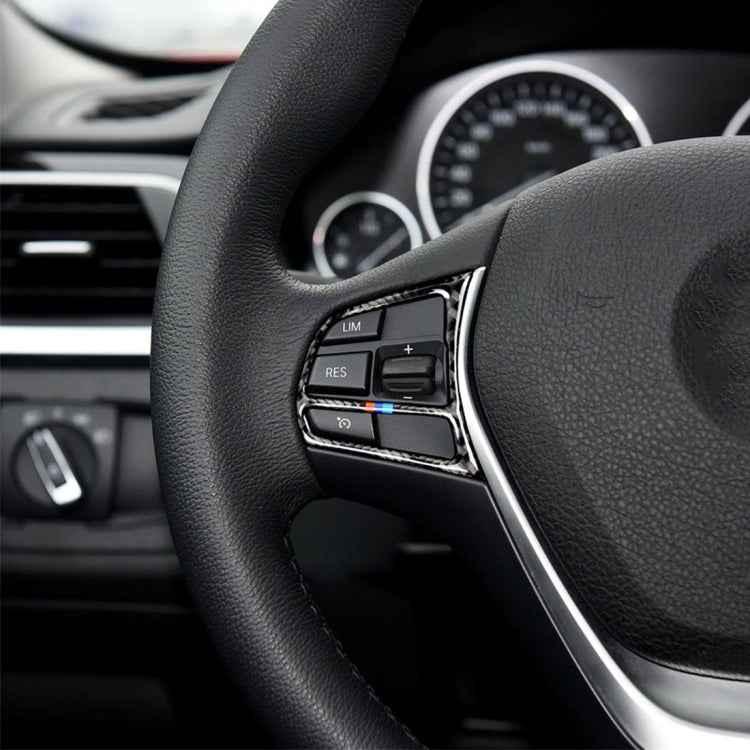 Carbon Fiber Car Steering Wheel Key Frame Decorative Sticker for BMW F20 2012-2018 / F21 2014-2018 / F30 / F34 2013-2018 / F32 2013-2018
