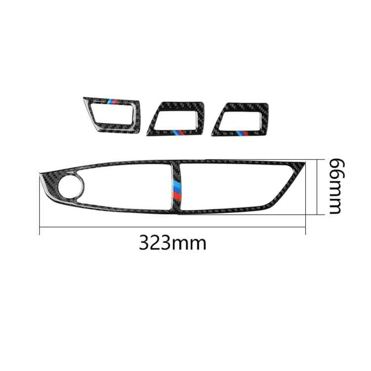 Carbon Fiber Car Right Driving Lifting Panel Decorative Sticker for BMW 5 Series F10 2011-2018