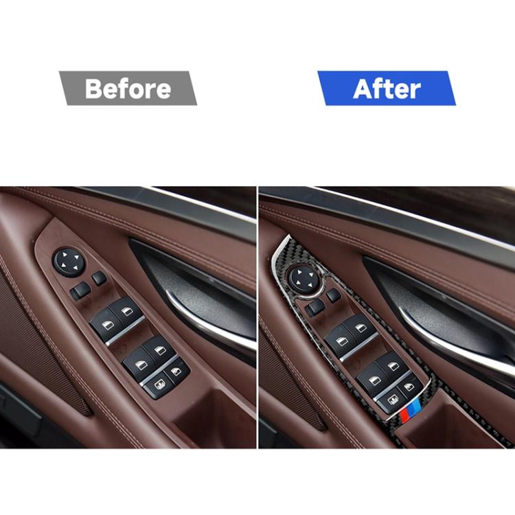Carbon Fiber Car Right Driving Lifting Panel Decorative Sticker for BMW 5 Series F10 2011-2018, Right Driving Lifting Pane(Three Color), Right Driving Lifting Pane