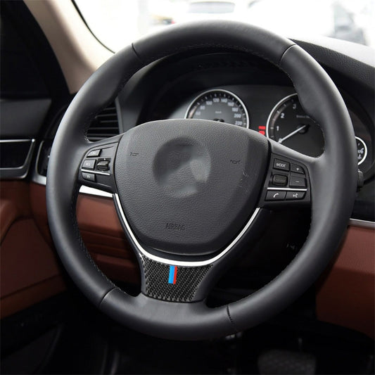A Edition Three Color Carbon Fiber Car Small Steering Wheel Decorative Sticker for BMW 5 Series F10 F18 2011-2017, Small Steering Whee(Three Color), Small Steering Wheel(Yellow Red), Small Steering Wheel