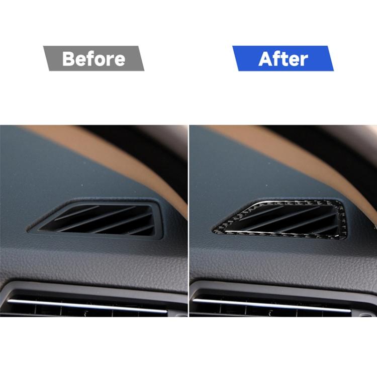 Carbon Fiber Car Instrument Air Outlet Decorative Sticker for BMW 5 Series F10 2011-2017,Sutible for Left Driving, Instrument Air Outlet