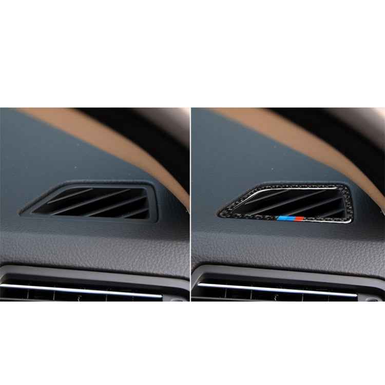 Carbon Fiber Car Instrument Air Outlet Decorative Sticker for BMW 5 Series F07 5GT 535i 2010-2016,Sutible for Left Driving