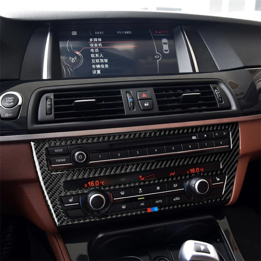 Three Color Carbon Fiber Car CD Panel Center Console Air Conditioning Panel Decorative Sticker for BMW 5 Series F07 5GT 535i 2010-2016, Air Conditioning Panel(Three Color), Air Conditioning Panel