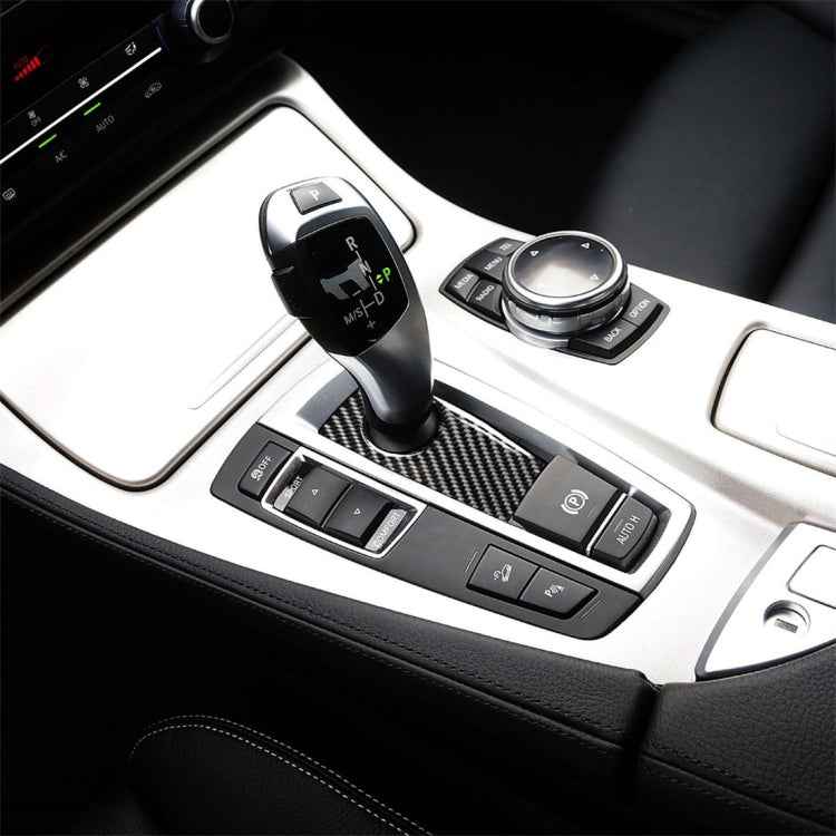Carbon Fiber Car Handbrake Below Panel Decorative Sticker for BMW 5 Series F07 F10 F25 F26 / GT X3 X4 2009-2016,Sutible for Left Driving
