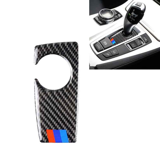 Carbon Fiber Car Handbrake Below Panel Decorative Sticker for BMW 5 Series F07 F10 F25 F26 / GT X3 X4 2009-2016,Sutible for Right Driving