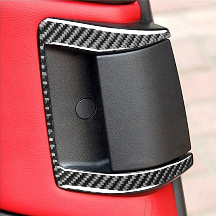 2 PCS Car Carbon Fiber Rear Door Handle Decorative Sticker for Mazda RX8 2004-2008, Left and Right Drive Universal, Rear Door Handle