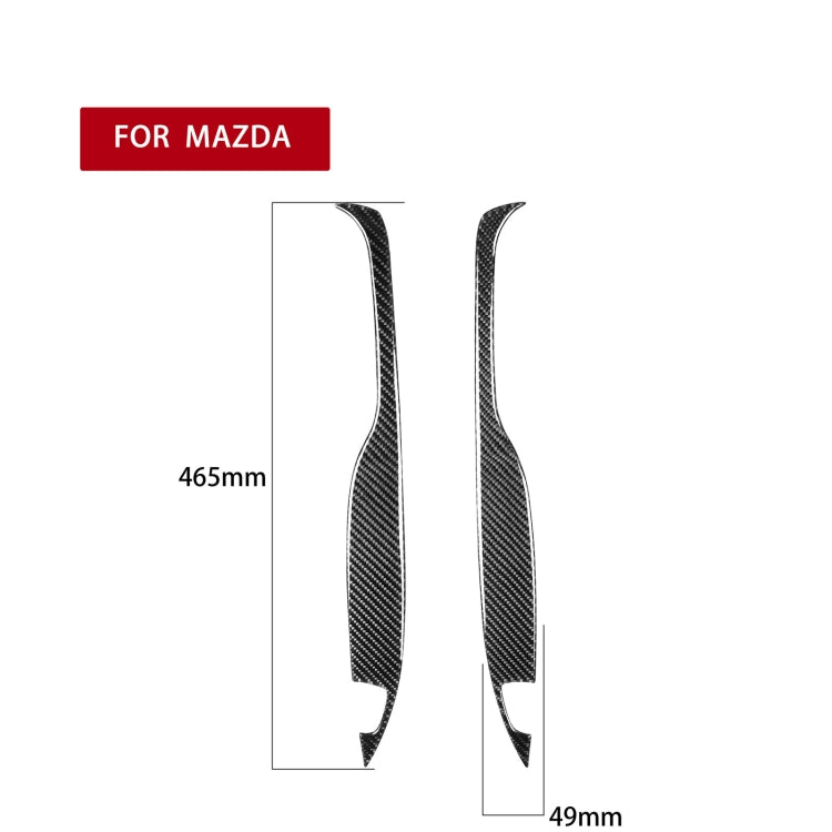2 PCS Car Carbon Fiber Rear Armrest Decorative Sticker for Mazda RX8 2004-2008, Left and Right Drive Universal, Rear Armrest
