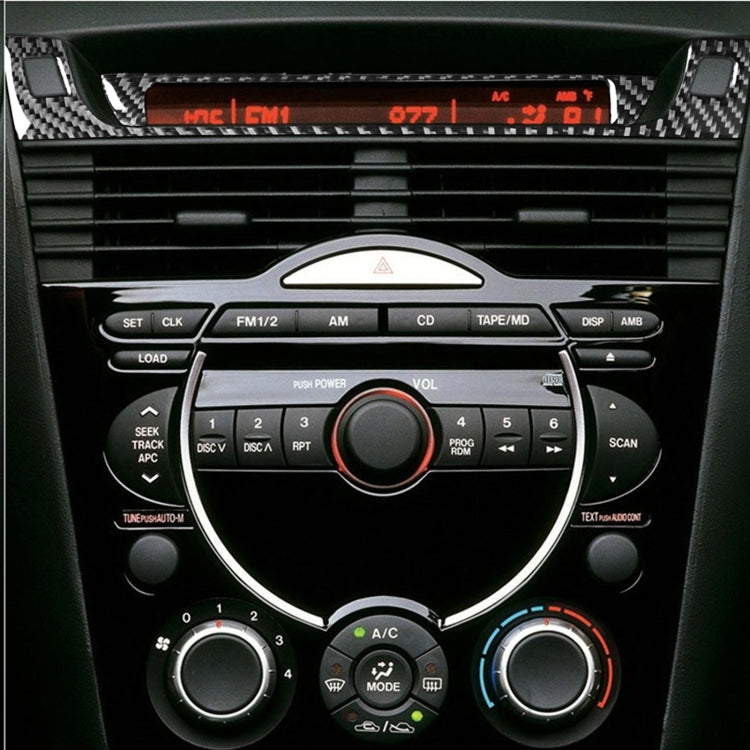 2 PCS Car Carbon Fiber Information Display Decorative Sticker for Mazda RX8 2004-2008, Left and Right Drive Universal, Information Display