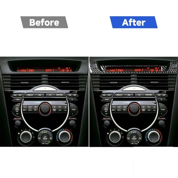 2 PCS Car Carbon Fiber Information Display Decorative Sticker for Mazda RX8 2004-2008, Left and Right Drive Universal, Information Display