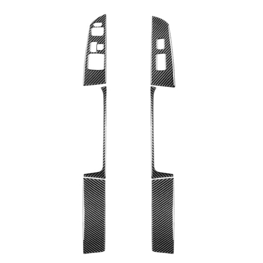 6 in 1 Car Carbon Fiber Left and Right Driving Seat Lift Decorative Sticker for Mazda RX8 2004-2008, Left Drive High-configured