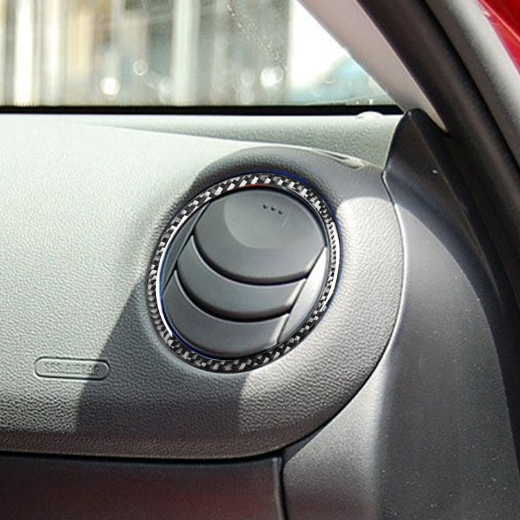 Car Carbon Fiber Dashboard Air Outlet Decorative Sticker for Mazda RX8 2004-2008, Left Drive, Dashboard Air Outlet