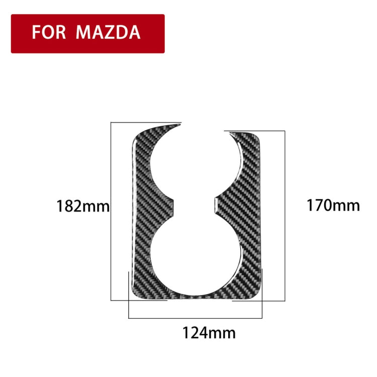 Car Carbon Fiber Handrail Cup Holder Decorative Sticker for Mazda RX8 2004-2008, Left Drive, Handrail Cup Holder