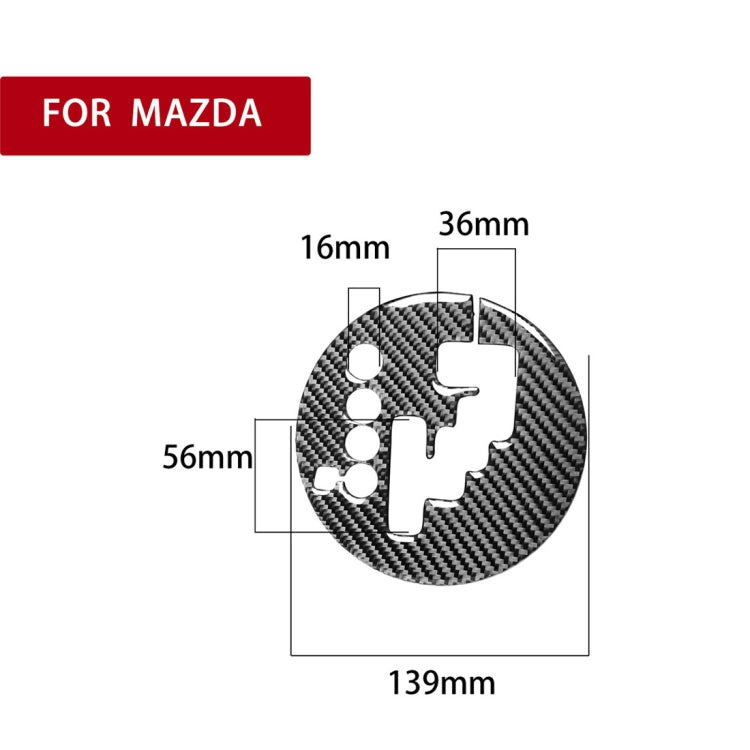 Car Carbon Fiber Gear Panel Decorative Sticker for Mazda RX8 2004-2008, Left Drive, Gear Panel