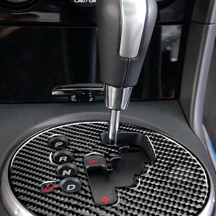 Car Carbon Fiber Gear Panel Decorative Sticker for Mazda RX8 2004-2008, Left Drive, Gear Panel