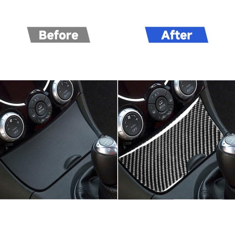 Car Carbon Fiber Storage Box Panel Decorative Sticker for Mazda RX8 2004-2008, Left and Right Drive Universal, Storage Box Panel