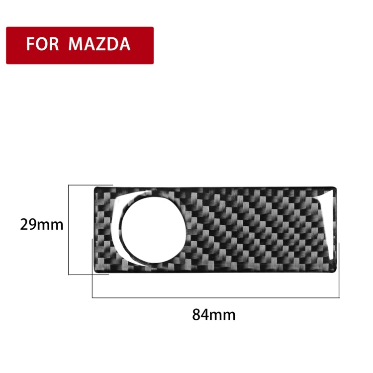 Car Carbon Fiber Glove Box Storage Box Handle Decorative Sticker for Mazda RX8 2004-2008, Left and Right Drive Universal, Glove Box Storage Box Handle