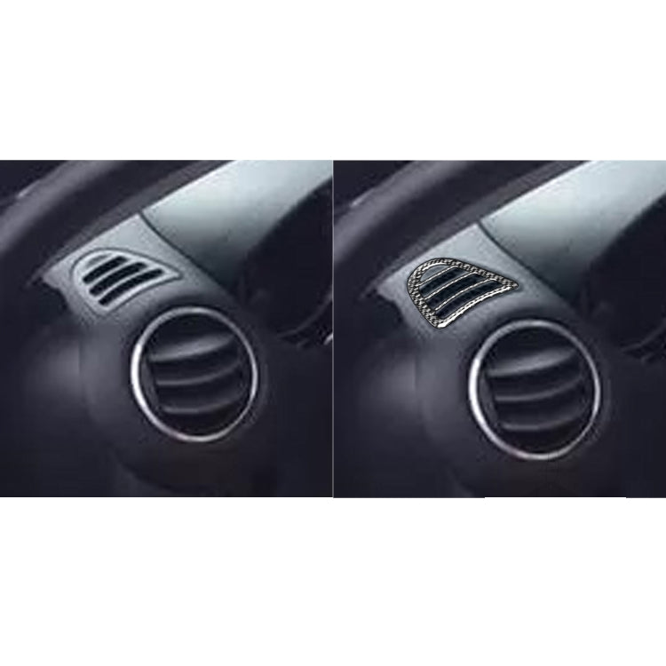 2 PCS Car Carbon Fiber Left and Right Air Outlet Decorative Sticker for Mazda RX8 2004-2008, Left and Right Drive Universal