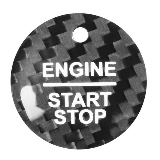 Car Carbon Fiber Engine Start Button Decorative Cover Trim for Ford Focus 2019