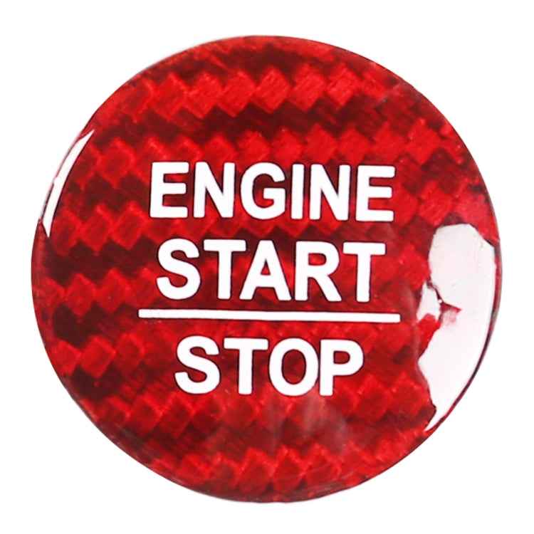 Car Carbon Fiber Engine Start Button Decorative Cover Trim for Honda CRV 2017-2019