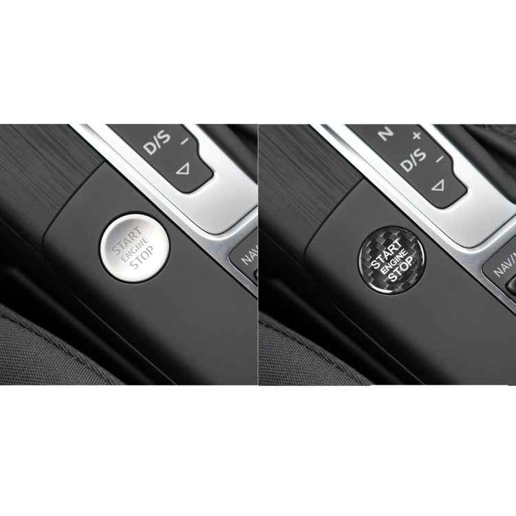 Car Carbon Fiber Engine Start Button Decorative Cover Trim for Audi A3