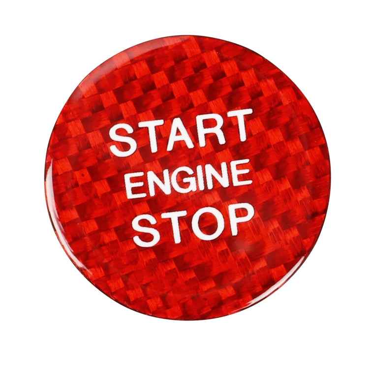Car Carbon Fiber Engine Start Button Decorative Cover Trim for Audi A3