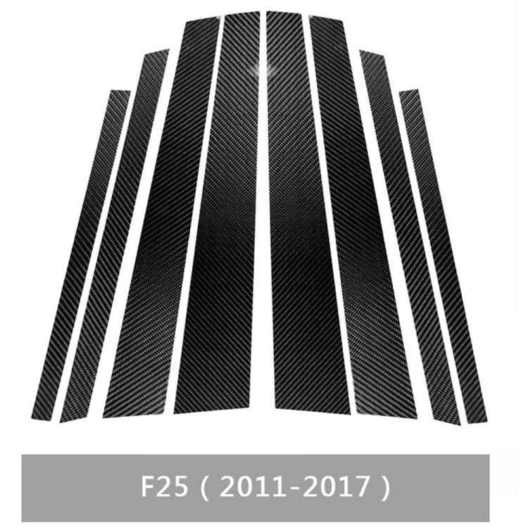 Car Carbon Fiber B Pillar Decorative Sticker for BMW X3 F25 2011-2017, Left and Right Drive Universal