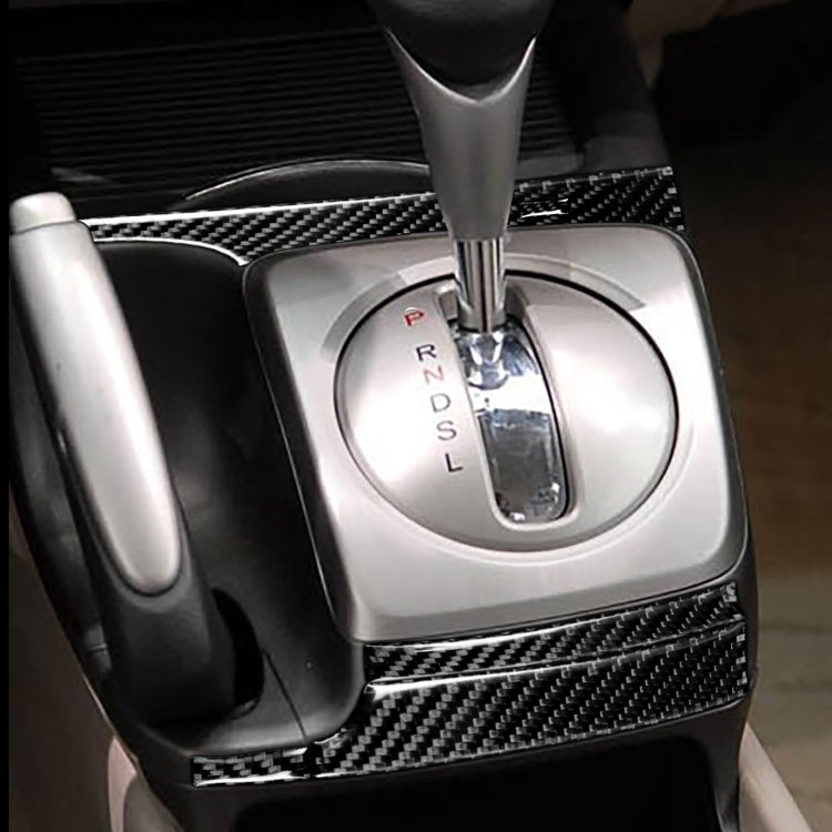 5 in 1 Car Carbon Fiber Automatic Gear Decorative Sticker for Honda Civic 8th Generation 2006-2011, Left Drive, 5 in 1 Automatic Gear, Left Drive