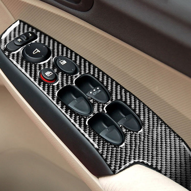 4 in 1 Car Carbon Fiber Glass Lift Panel Decorative Sticker for Honda Civic 8th Generation 2006-2011, Right Drive, Glass Lift Panel, Right Drive