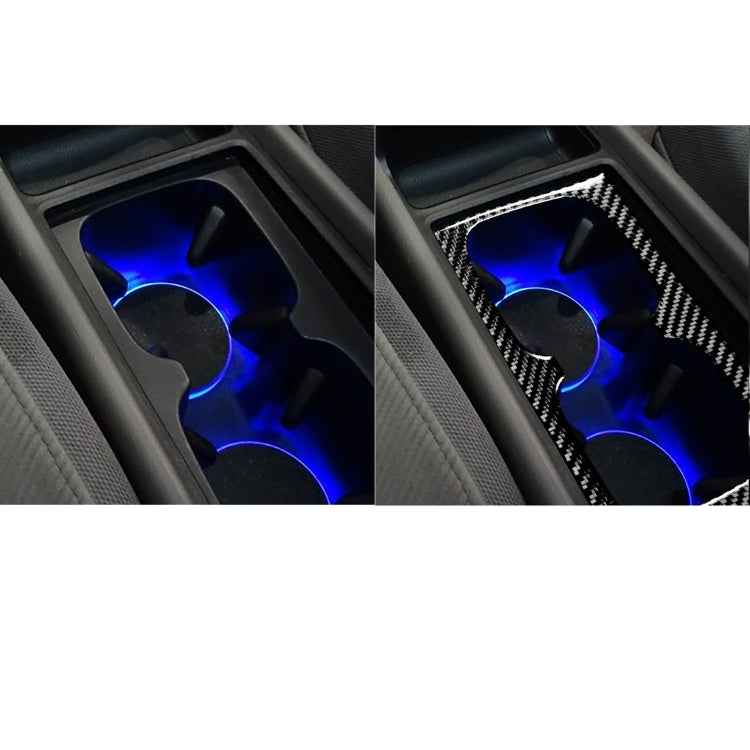 Car Carbon Fiber Water Cup Holder Decorative Sticker for Honda Civic 8th Generation 2006-2011, Left and Right Drive Universal