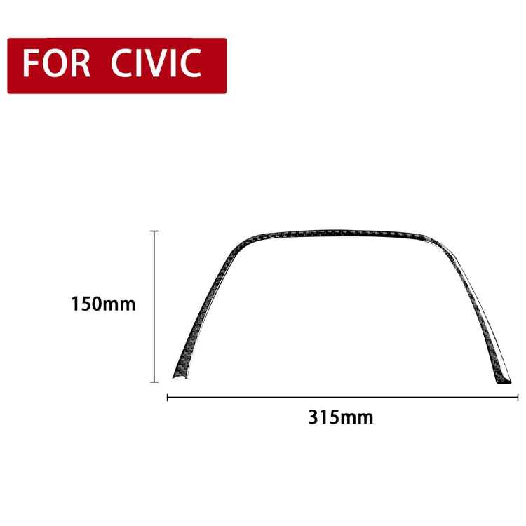 Car Carbon Fiber Upper Part of Speedometer Decorative Sticker for Honda Civic 8th Generation 2006-2011, Left and Right Drive Universal