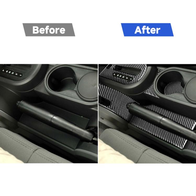 10 in 1 Car Carbon Fiber Gear Console Water Cup Holder Decorative Sticker for Jeep Wrangler JK 2007-2010, Left Drive , Gear Console Water Cup Holder