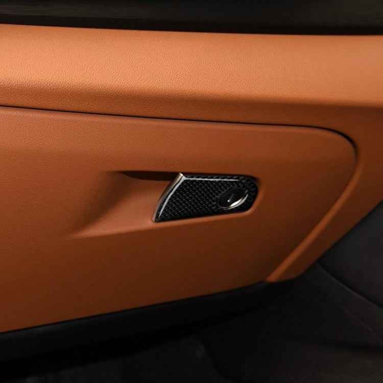 Car Carbon Fiber Passenger Seat Storage Decorative Sticker for Alfa Romeo Giulia 2017-2019, Left Drive