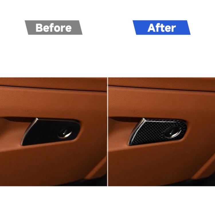 Car Carbon Fiber Passenger Seat Storage Decorative Sticker for Alfa Romeo Giulia 2017-2019, Left Drive, Passenger Seat Storage, Left Drive