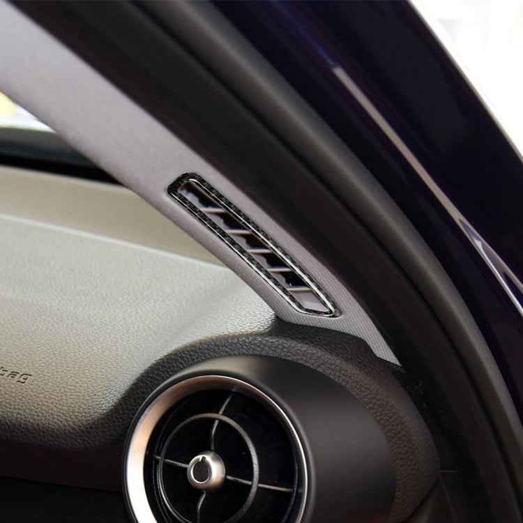 2 in 1 Car Carbon Fiber A-pillar Air Outlet Panel Decorative Sticker for Alfa Romeo Giulia 2017-2019, Left and Right Drive Universal