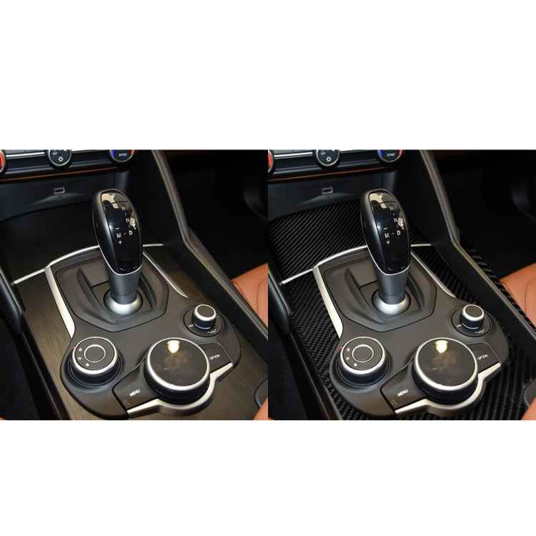3 in 1 Car Carbon Fiber Gear Frame Panel Decorative Sticker for Alfa Romeo Giulia 2017-2019, Left Drive