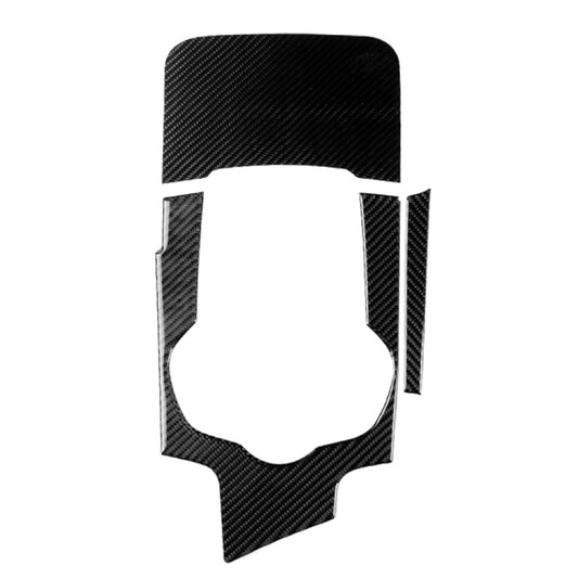 3 in 1 Car Carbon Fiber Gear Frame Panel Decorative Sticker for Alfa Romeo Giulia 2017-2019, Left Drive, Gear Frame, Left Drive