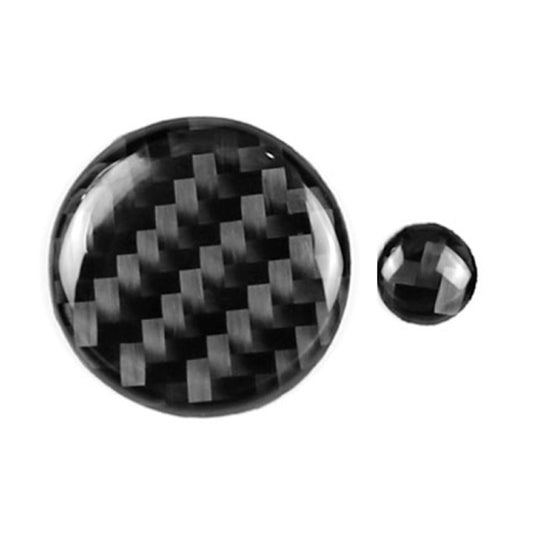 One Set Car Carbon Fiber Multimedia Knob Decorative Sticker for Mazda 3 / 6 / CX-9 / CX-5, Left and Right Drive Universal, Multimedia Knob