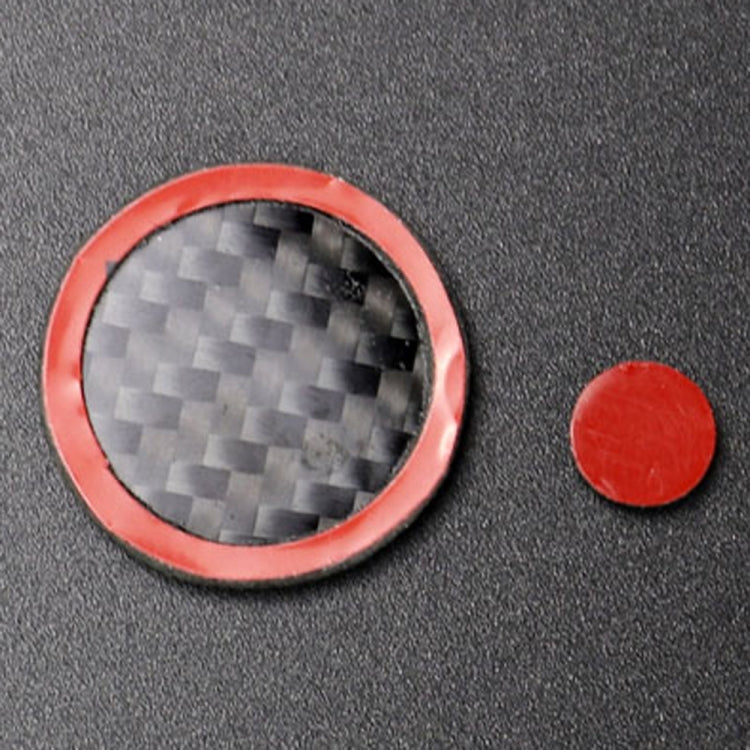 One Set Car Carbon Fiber Central Control Multimedia Knob Decorative Sticker for Mazda 3 / 6 / CX-9 / CX-5, Left and Right Drive Universal, Central Control Multimedia Knob