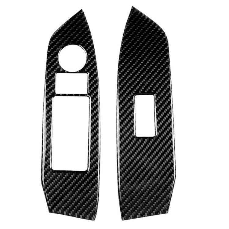 Car Carbon Fiber Window Buttons Panel Decorative Sticker for Mazda CX-5 2017-2018, Right Drive, Window Buttons Panel, Right Drive