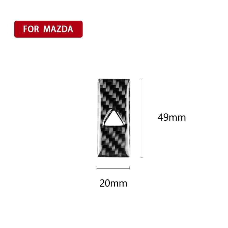 Car Carbon Fiber Warning Light Decorative Sticker for Mazda CX-5 2017-2018, Left and Right Drive Universal