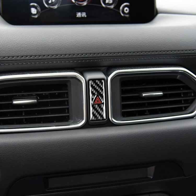Car Carbon Fiber Warning Light Decorative Sticker for Mazda CX-5 2017-2018, Left and Right Drive Universal