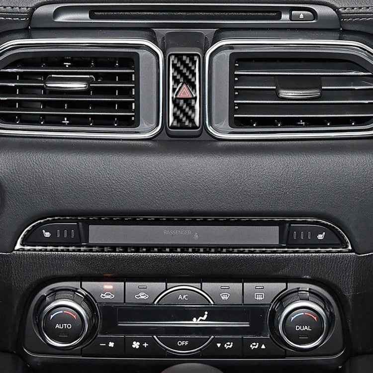 Car Carbon Fiber Central Control Panel Decorative Sticker for Mazda CX-5 2017-2018, Left and Right Drive Universal